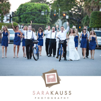 the-colony-hotel-wedding-50_bridal-party-bicycles