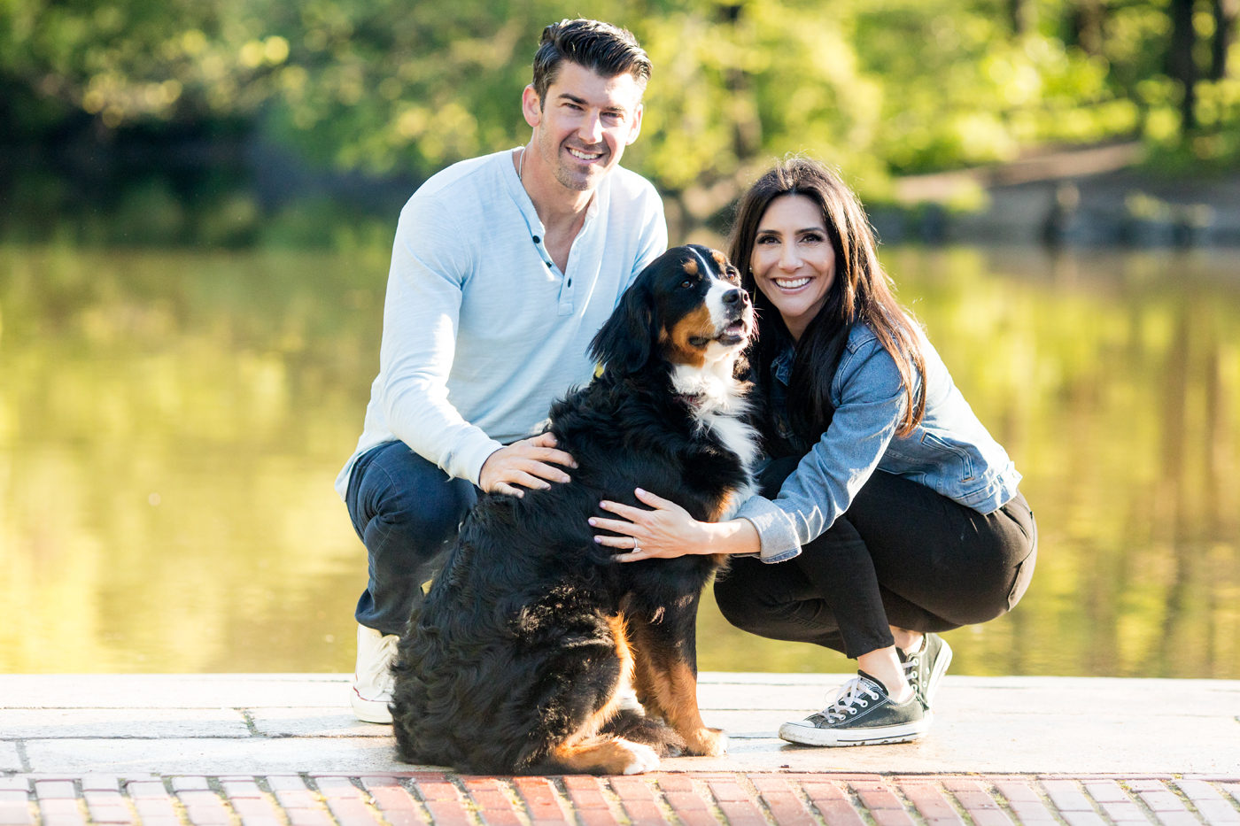 Central Park Engagement | NYC Engagement with Dogs by Sara Kauss Photography