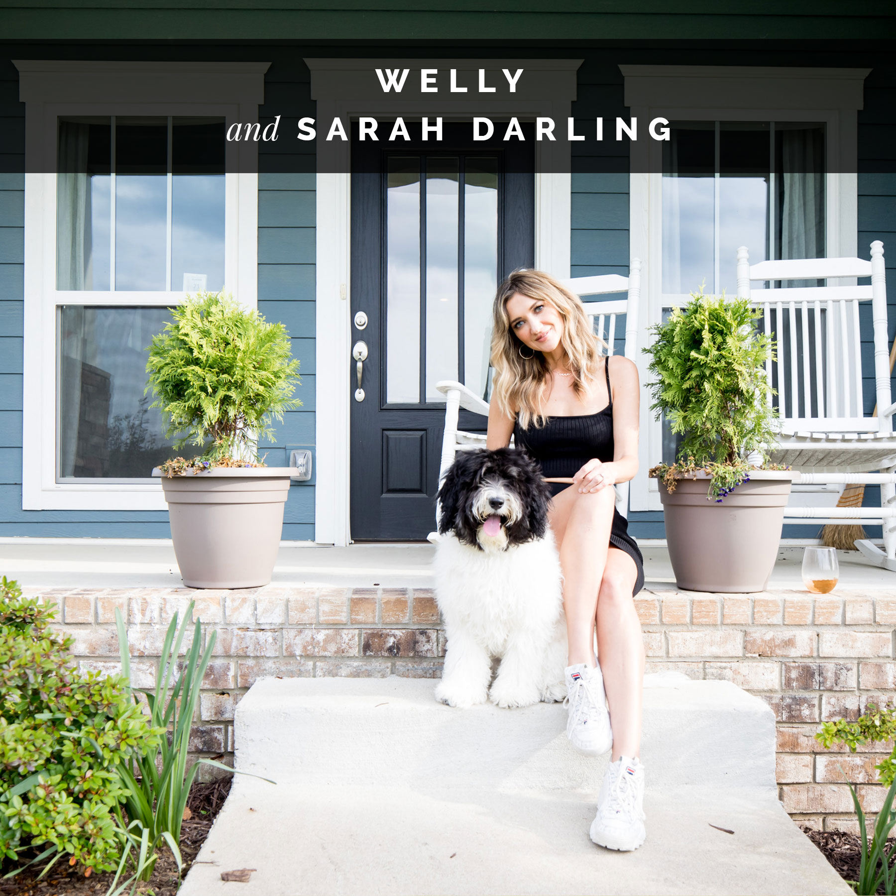 sarah darling and her dog, welly